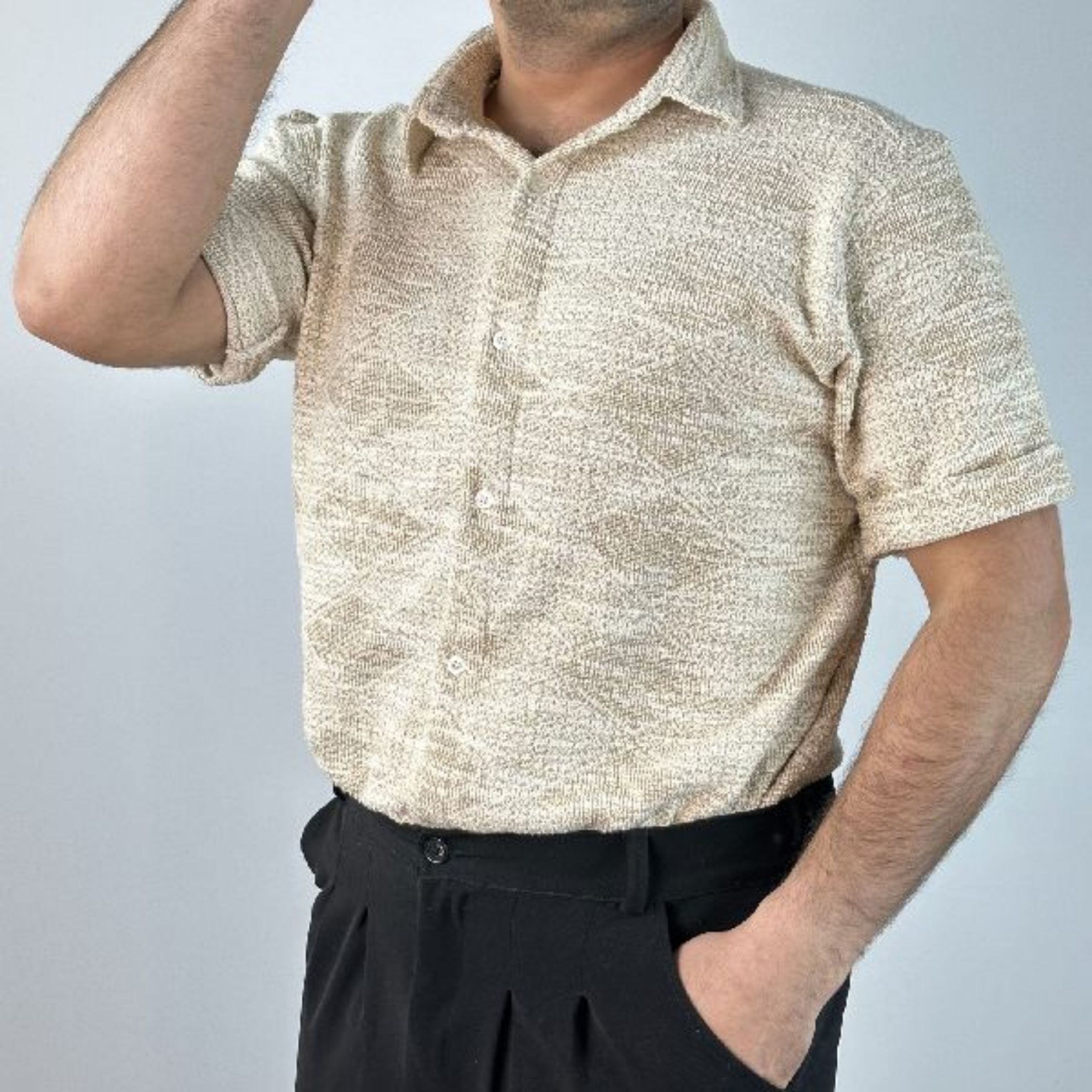 تصویر  پیراهن پارچه بوکله